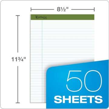 Earthwise by Ampad Recycled Writing Pad - Eco-Friendly 40 Sheets