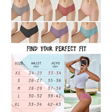 ROSYCORAL Women’s Seamless Bikini Panties Soft Stretch Invisibles