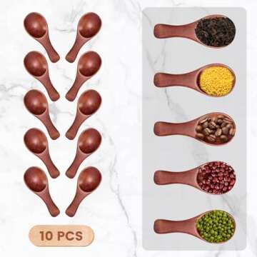 Small Wooden Spoons Set - Perfect for DIY & Cooking