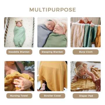 Moonkie Muslin Blanket | Soft Baby Swaddle | Unisex | 2 Pack