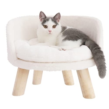 BingoPaw Elevated Pet Bed - Nordic Stool with Cozy Pad for Small Pets