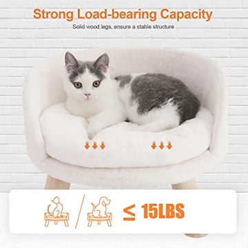 BingoPaw Elevated Pet Bed Nordic Stool Cozy Pad Waterproof
