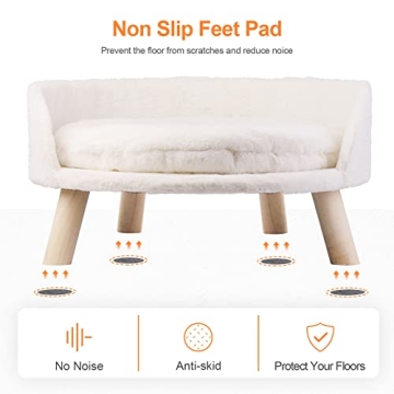 BingoPaw Elevated Pet Bed Nordic Stool Cozy Pad Waterproof