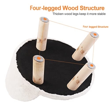 BingoPaw Elevated Pet Bed Nordic Stool Cozy Pad Waterproof