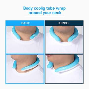 mpac+ Neck Cooler Icering | Cooling Neck Wraps, Neck Cooling Tube - Personal Air Conditioner with Gel Ice Pack for Outdoor Activities, Hot Weather Relief, Summer, Freeze Below 64°F (Basic, White)
