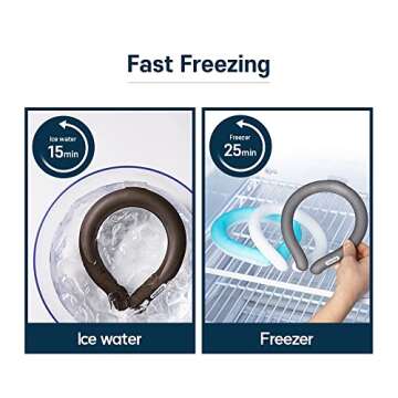 mpac+ Neck Cooler Icering | Cooling Neck Wraps, Neck Cooling Tube - Personal Air Conditioner with Gel Ice Pack for Outdoor Activities, Hot Weather Relief, Summer, Freeze Below 64°F (Basic, White)