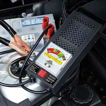 Schumacher Electric 2-in-1, Battery Load Tester and Voltmeter, BT-100-100 Amp, Easy-to-Read and Accurate, Heavy-Duty Clamps, Durable Steel Case, 1 Unit - Black