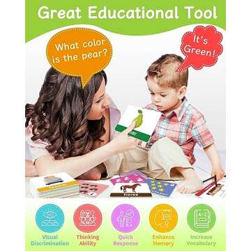 Exorany 101 Toddler Flash Cards - Objects, Numbers & Games, Preschool Kindergarten Toddler Learning Activities, Flash Cards for Toddlers 1-2 2-4 Years, Learning Educational Toys for 1 2 3 Year Old