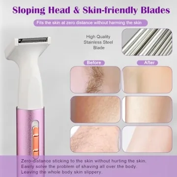 Electric Razor for Women, 4IN1 Mini Portable Hair Remover