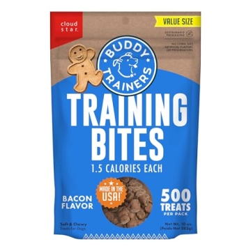 Buddy Biscuits Trainers: Bacon-Flavored Soft & Chewy Dog Training Treats, 10 oz