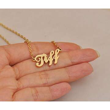 Elegant Dancing Wolf Name Necklace for Personalized Gifts