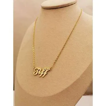 Elegant Dancing Wolf Name Necklace for Personalized Gifts