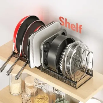 ORDORA Pots and Pans Organizer with Adjustable Dividers