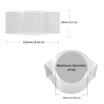 115mm x 28mm Clear Shrink Bands, 250 Count - Perfect for Jars