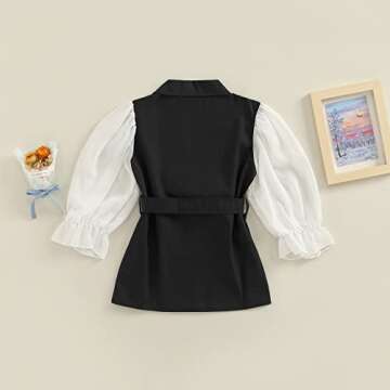 Toddler Baby Girl Tulle Puff Long Sleeve Blouse