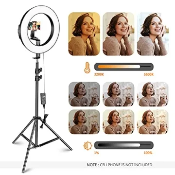 Neewer 14-inch Outer Dimmable Bi-color LED Ring Light Kit