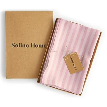 Elegant Linen Napkins Set - 100% Pure Linen Amalfi Stripe