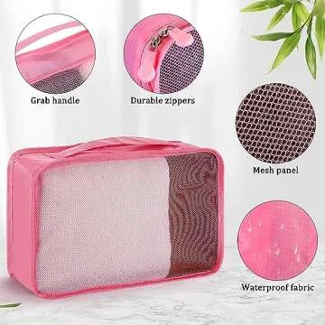 Woanger 12 Pcs Travel Packing Cubes - Stylish & Light