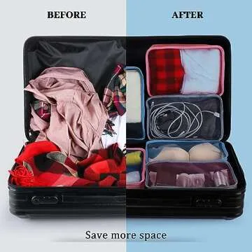 Woanger 12 Pcs Travel Packing Cubes - Stylish & Light