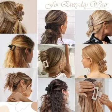 CHANDAT Medium Claw Hair Clips Set - 9 Durable Clips