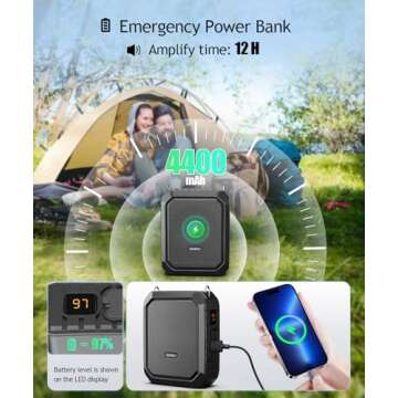 SHIDU Voice Amplifier for Teacher with Portable Microphone and Speaker, 18W Megaphone with Wired Mic Headset, IPX5 Waterproof & Rechargeable Bluetooth Speaker Systems for Tour Guide, Speech, Meeting