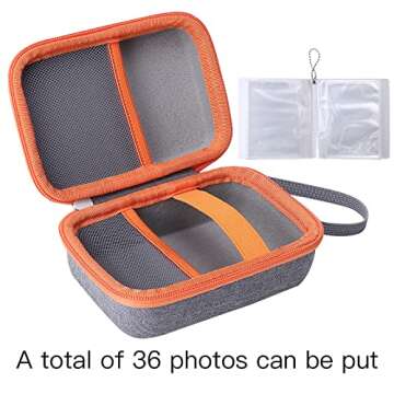 co2CREA Hard Case Compatible with Yoto Mini 2024 Edition Kids Audio Music Player Children Speaker Plays Audiobook Cards Radio and Card Case Hold up to Yoto 36 Cards, Grey Case