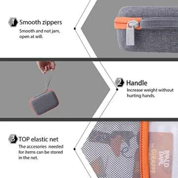 co2CREA Hard Case Compatible with Yoto Mini 2024 Edition Kids Audio Music Player Children Speaker Plays Audiobook Cards Radio and Card Case Hold up to Yoto 36 Cards, Grey Case