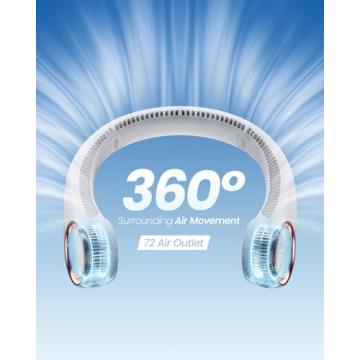 Gaiatop Portable Neck Fan Ultra-Quiet Rechargeable Cooling