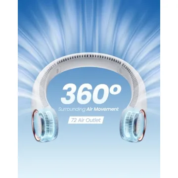 Gaiatop Portable Neck Fan Ultra-Quiet Rechargeable Cooling