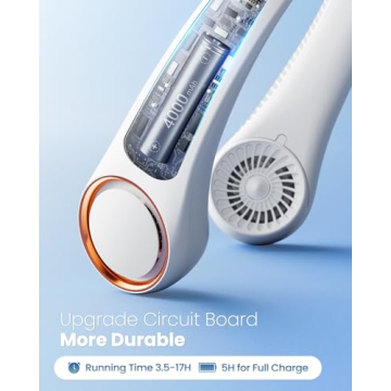 Gaiatop Portable Neck Fan Ultra-Quiet Rechargeable Cooling