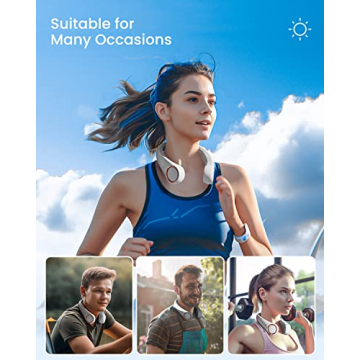 Gaiatop Portable Neck Fan Ultra-Quiet Rechargeable Cooling