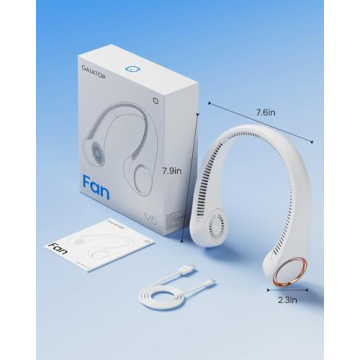 Gaiatop Portable Neck Fan Ultra-Quiet Rechargeable Cooling