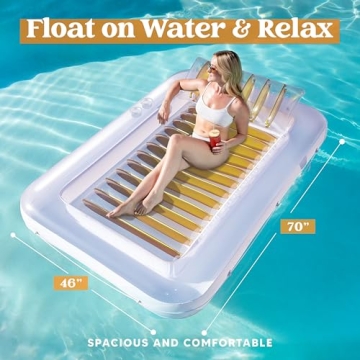 Sloosh Inflatable Tanning Pool Float for Ultimate Relaxation