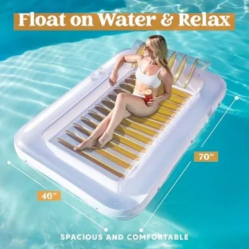 Sloosh Inflatable Tanning Pool Float for Ultimate Relaxation
