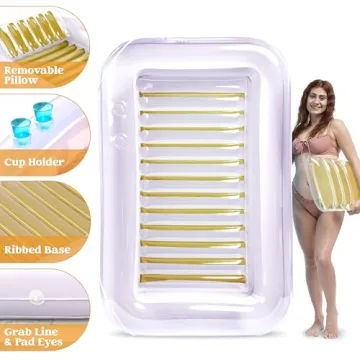 Sloosh Inflatable Tanning Pool Float for Ultimate Relaxation