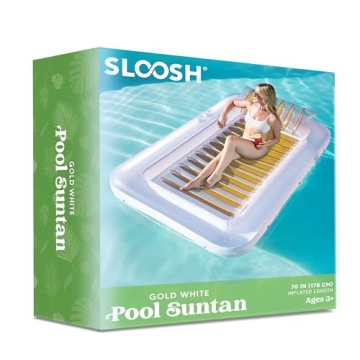 Sloosh Inflatable Tanning Pool Float for Ultimate Relaxation