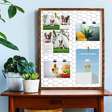 Chicken Wire Net for Craft Floral Chicken Wire Galvanized Hexagonal Wire Mesh Wire Animal Fence Netting, Home Use and Gardening, Silver, 13.7 x 236.2 Inch with Wire Cutting Pliers (1 Roll)