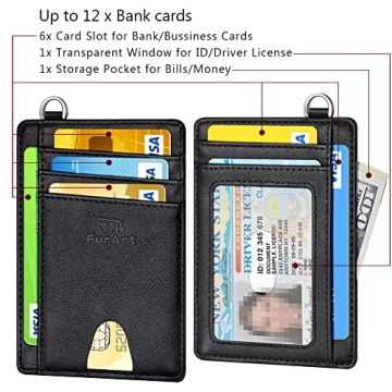 FurArt Slim Minimalist Wallet RFID Blocking for Men Women
