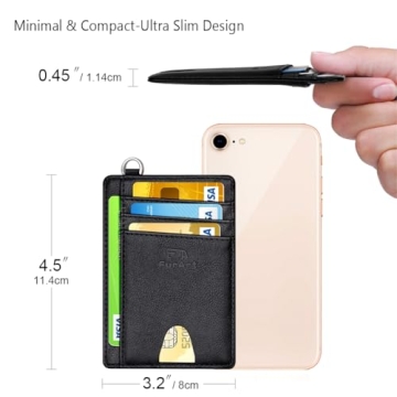 FurArt Slim Minimalist Wallet RFID Blocking for Men Women