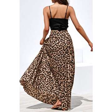 Leopard Print Chiffon Maxi Skirt for Stylish Summer Look