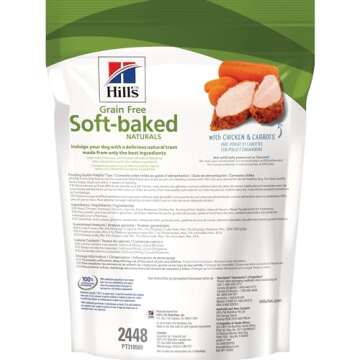 Hill's Grain Free Soft Baked Naturals, All Life Stages, Great Taste, Dog Treats, Chicken & Carrots, ...