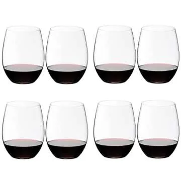 Riedel O Crystal Wine Glass Set of 8 for Cabernet Merlot