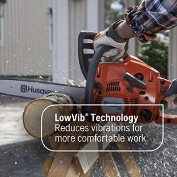 Husqvarna 120 Gas Powered Chainsaw, 38-cc 1.8-HP, 2-Cycle X-Torq Engine, 16 Inch Chainsaw with Automatic Oiler, For Wood Cutting, Light Felling and Limbing