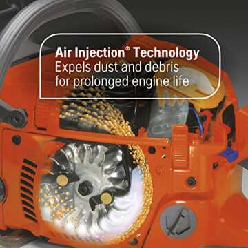 Husqvarna 120 Gas Powered Chainsaw, 38-cc 1.8-HP, 2-Cycle X-Torq Engine, 16 Inch Chainsaw with Automatic Oiler, For Wood Cutting, Light Felling and Limbing