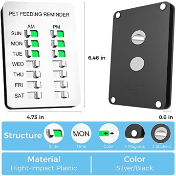 Allinko Magnetic Dog Feeding Reminder - Track Meals Easily