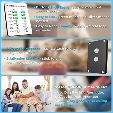 Allinko Magnetic Dog Feeding Reminder - Track Meals Easily