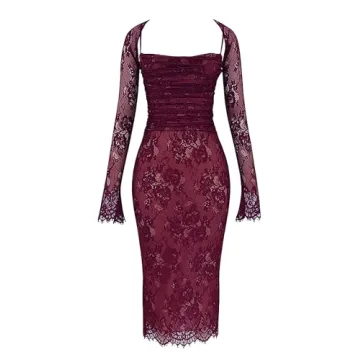 Elegant Women's Backless Satin Maxi Long Sleeve Dress