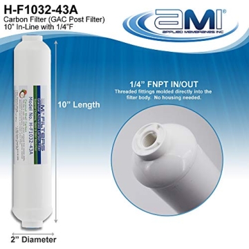 Inline Carbon Water Filter for Pure Clean Drinking Water