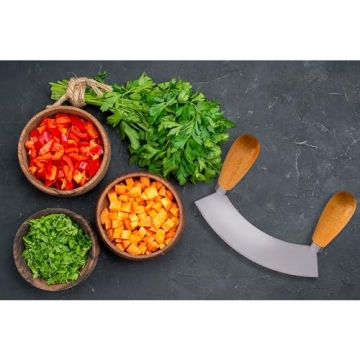 HIC Kitchen Mezzaluna Chopper for Easy Meal Preparation