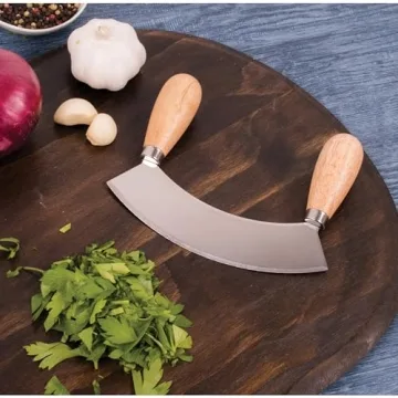 HIC Kitchen Mezzaluna Chopper for Easy Meal Preparation